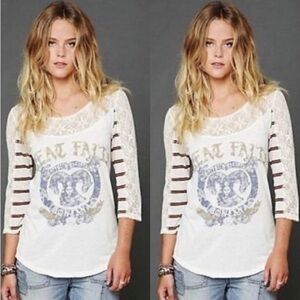 We The Free People Great Falls Montana Ram Graphic Tee, size Small, EUC